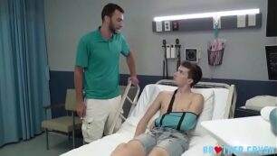 Hot StepBro (Brian Adams) Rims And Barebacks His (Alex Meyer) In The Hospital -